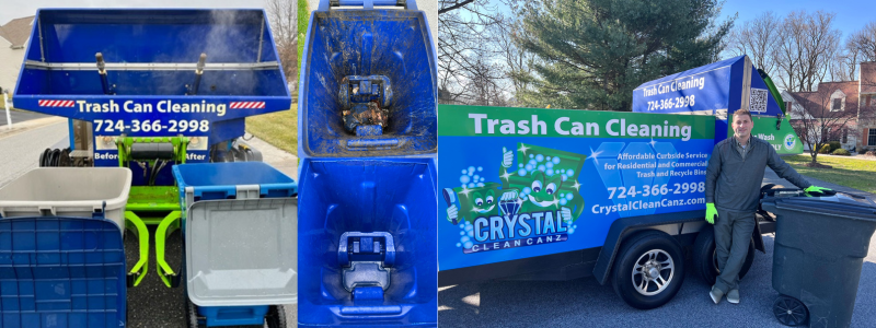 Crystal Clean Canz Trash Can Cleaning Services and House Softwashing and Pressure Washing in Chester County Pennsylvania