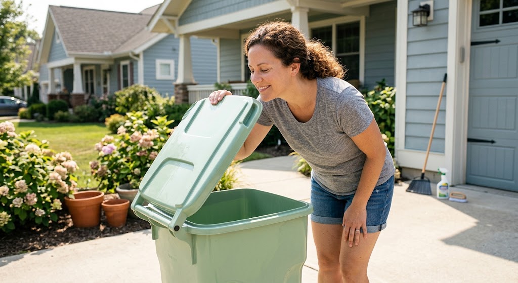 the feeling of a clean trash can